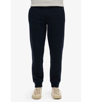Superdry para hombre. M7011170A Pantalón jogger con logotipo Essential marino (S), Casual, Deportivo, Algodón, Multideporte, Sostenible