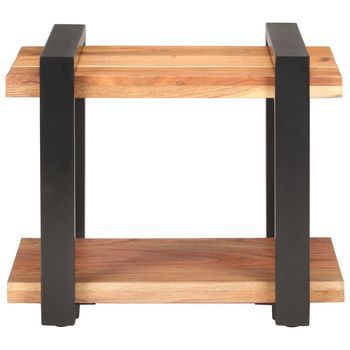 Mesilla De Noche | Mesita De Noche De Madera Maciza De Acacia 50x40x40 Cm