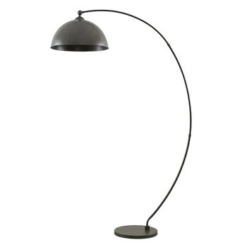 Lámpara de pie de metal gris