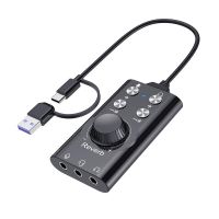 k71 usb 71 son surround tarjeta de sonido externa para pc cambiador de voz con botones de control de volumen para ps4 t