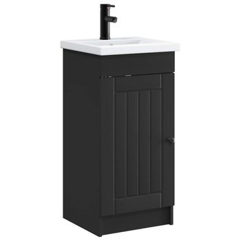 Vanidad De Baño Con Lavabo Negro 42 X 40 X 84,5 Cm Vidaxl