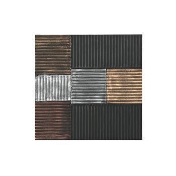 Decoracion Pared Mdf 91x3x91 Moderno 3d Negro