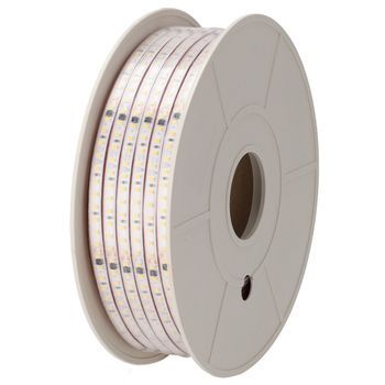 Tira De 60 Leds/m 1500lm/m 4000ºk Smd2835 Autorectificada Difusor Microprismático 220vac Ip65 X50m 40.000h - Blanco Natural