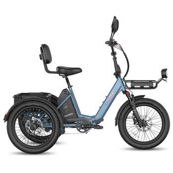 Triciclo Eléctrico Fafrees F20 Mate Ii De 25 Ah, Plegable, Cómodo Y De Gran Autonomía, Azul