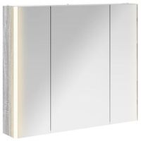armario con espejo de bano gris sonoma 835 x 155 x 70 cm vidaxl