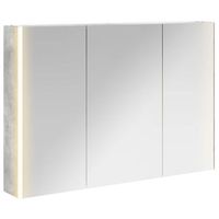 armario con espejo de bano gris concreto 1035 x 155 x 70 cm vidaxl