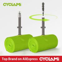 cyclami-tubo de aire ultraligero para bicicleta manguera de tpu valvula presta de metal fv accesorios extraibles para bicicleta de montana 19 25 mtb 29 275 26