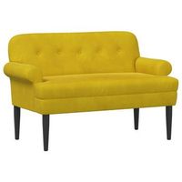 sofa amoroso con botones acolchados amarillo 120 x 66 x 78 cm vidaxl