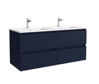mueble de bano bequia 120cm  lavabo ceramica   azul mate120x45x54