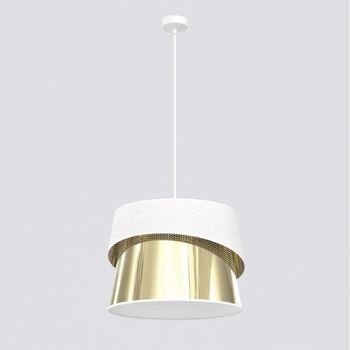 Lámpara de techo tareto blanco+oro