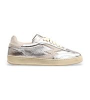moa concept para mujer mg578co zapatillas de piel club plateado 37 plata plano cordones casual