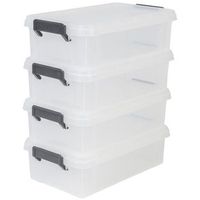 iris ohyama juego de 4 cajas multiples de almacenamiento mbx-4 - plastico - 4 l - 365 x 2