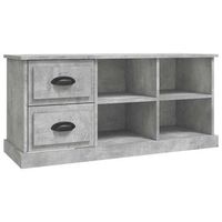 mueble tv  mueble de salon  armario tv madera contrachapada gris hormigon 102x355x475cm