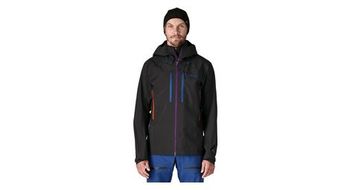 Chaqueta impermeable patagonia pluma pro negra  hombre