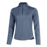 nike therma-fit one half-zip camiseta de running mujeres-azulblanco