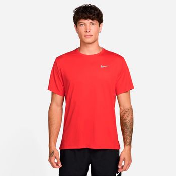 Nike Miler Camiseta de running Hombres - rojo claro, plateado
