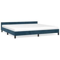 estructura cama sin colchon terciopelo azul oscuro 200x200 cm vidaxl