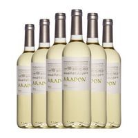 aradon vino blanco rioja joven 75 cl 13 vol pack de 6 unidades