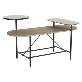 Mesa Centro Metal Mdf 116x76x64 Marron