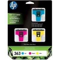 hp 363 cyan magenta  yellow ink cartridges - multipack cyan