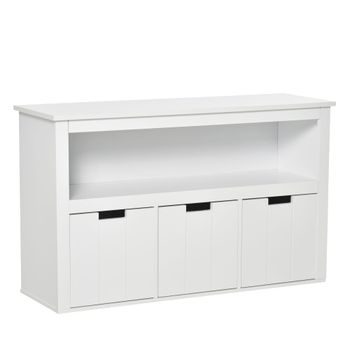 Aparador de salón 102x33x61.5 cm blanco