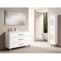 mueble fusta 120 cm 3c blanco mate pack mueble  lavabo