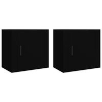 pack 2 uds mesitas de noche  mesa auxiliar  mesilla de pared negro 50x30x47 cm
