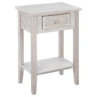 mesilla de noche charme madera blanqueada h67cm