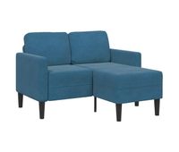 sofa 2 plazas moderno - sofa de salon con chaise longue en forma l azul 125 cm
