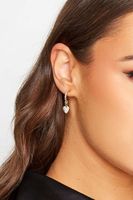 pendientes dorados colgante de corazon