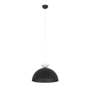 Lámpara colgante varel l negro+blanco