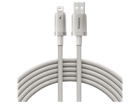 cable usb a lightning - baseus titanium alloy carga ultrarrapida alta resistencia lightning 200 cm 24a dorado galaxy