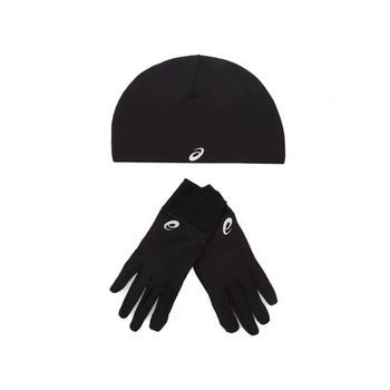 Gorro Y Guantes Asics Asocs Negro Running Talla Xs