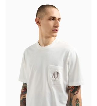 A|X Armani Exchange para hombre. XM000366AF12308U0009 Camiseta de manga corta blanco (XL), Casual, Algodón