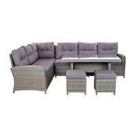 conjunto de sofa y mesa dkd home decor exterior 4 pcs