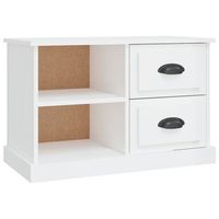 mueble de tv madera contrachapada blanco brillo 73x355x475 cm vidaxl