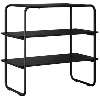 Mesa Consola Roble Negro 100 X 41 X 75 Cm Madera De Ingeniería Vidaxl