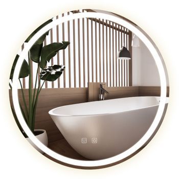 Espejo De Pared Rea Led P11416 Bas Grey 90cm