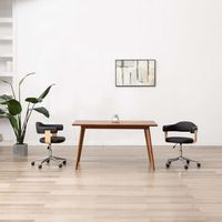 silla de masaje  silla de gaming giratoria madera curvada cuero sintetico negro cfw789987