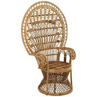 sillon  de cana y bambu marron 75x50x144h cm