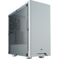 corsair carbide series 275r mid-tower atx pc case - acrylic white white