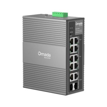 Switch TP-Link Omada IES210GPP 8 Puertos Gigabit L2+ PoE++ Cloud DIN Rail Rack