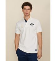 hackett london para hombre hm5600229 polo flag blanco roto l casual algodon manga corta