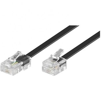 Goobay Cable de Teléfono RJ11 a RJ45 Macho/Macho 10m Negro
