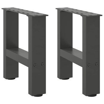 Patas Para Mesa De Centro De Acero Antracita 2 Uds | Patas Para Mesa 30×40 Cm