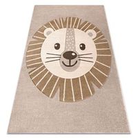 alfombra kiddo 4424 beige  crema leon animales de safari para nino 160x220 cm