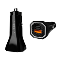 cargador de coche aisens 38w1xusb-c pd30 20w1xusb-a qc30 18w negro