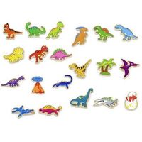 dinosaurios magneticos de madera de viga