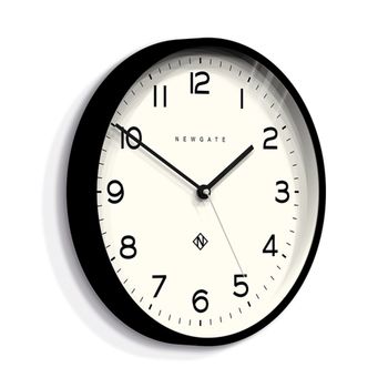 Reloj de pared moderno de silicona mate negra con esfera gráfica