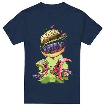 Spongebob Squarepants Camiseta Krabby Patty From The Sky para hombre